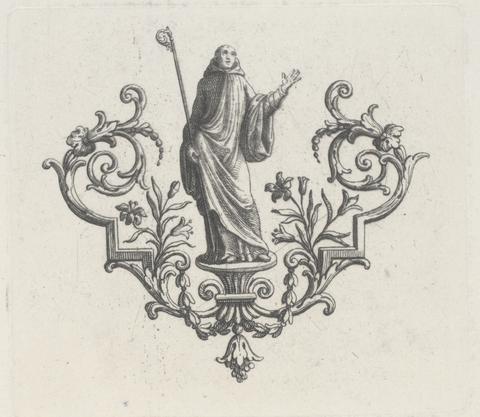 Unknown, Robed Monk on Decorative Pedestal, 18th–17th Century