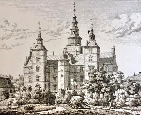 Heinrich Hansen, Rosenborg Castle, Copenhagen, ca. 1840