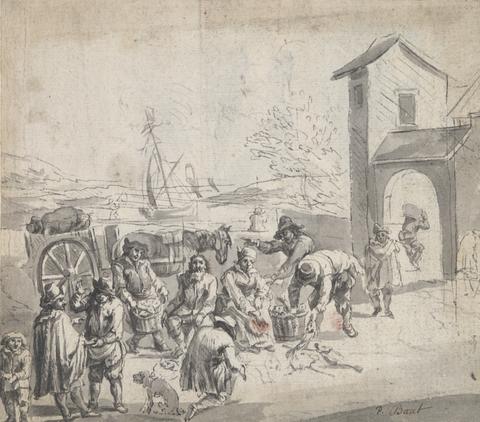 Unknown, Harbor Scene, 17th century