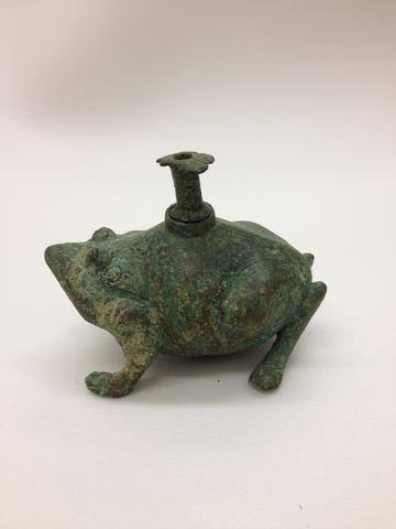 Unknown, Lime-Paste Box in the Form of a Frog, 13th–14th century