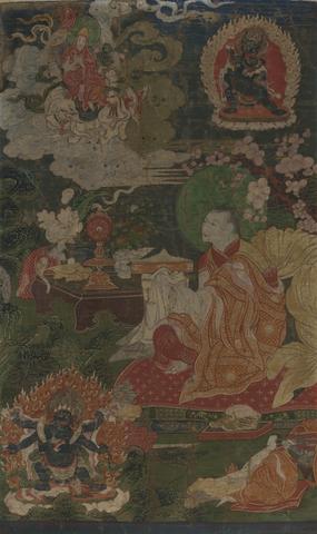 Unknown, Khedrup Gelek Pelzangpo, the First Panchen Lama, Making an Offering to Tsongkhapa, 19th century