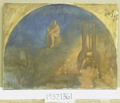 Edwin Austin Abbey, Compositional Study, for The Spirit of Vulcan, Genius of the Workers in Iron and Steel, Rotunda, Pennsylvania State Capitol, Harrisburg, ca. 1902–1908