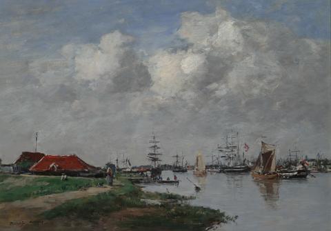 Eugène Louis Boudin, The Escaut River in Antwerp, ca. 1871–74