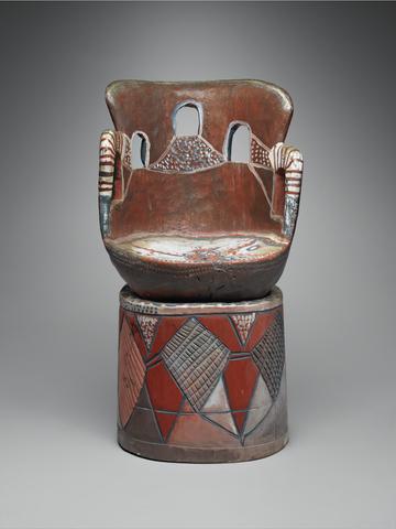 Chair Decorated with Three Faces, late 20th century