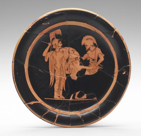 Paseas, Plate showing Ajax and Kassandra, ca. 520–510 B.C.
