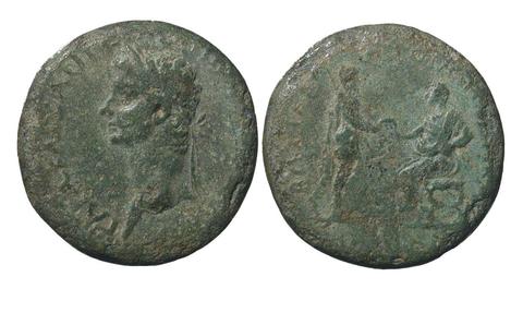 Caligula, Emperor of the Rome, Coin of C. Caesar Augustus Germanicus ("Caligula"), Emperor of Rome from Thrace, 37–41