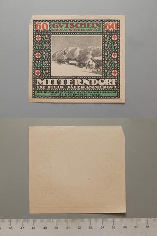 Mitterndorf, 60 Heller from Mitterndorf, Notgeld, 1920