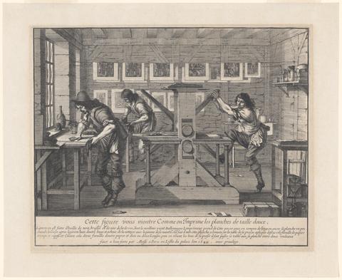 Abraham Bosse, The Intaglio Printers, from the series The Artists in Their Workshop, 1642–43