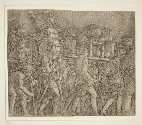 Andrea Mantegna, Triumph of Caesar: Soldiers Carrying Trophies, 1490s