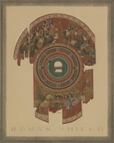 Herbert J. Gute, Wooden Shield with Scenes from the Iliad, 1935 or 1936