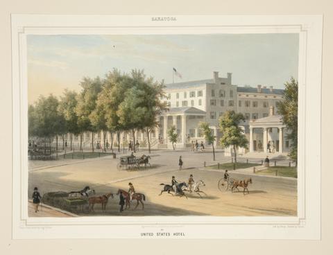 Isidore Laurent Deroy, Saratoga, United States Hotel, Plate 26 from a set of 54 views, 1848