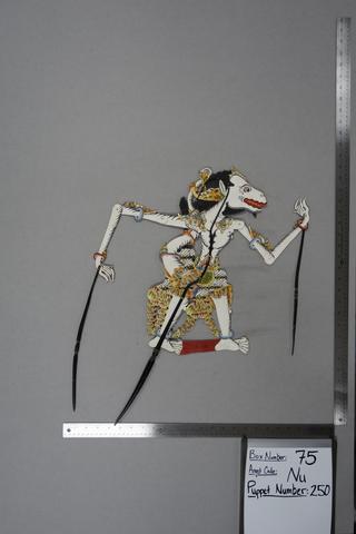 Pujung (Desa), Shadow Puppet (Wayang Kulit) of Kapi Menda, from the set Kyai Nugroho, ca. 1913