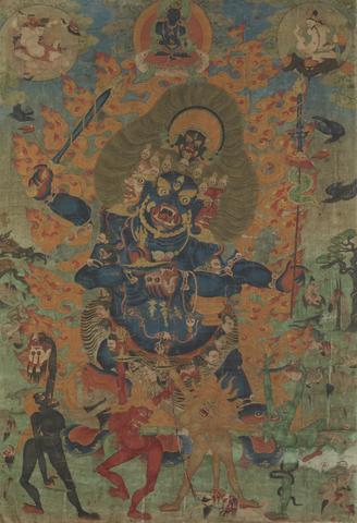 Unknown, Buddhist Protector Mahakala as Four-Faced (Chaturbhuja), 19th century