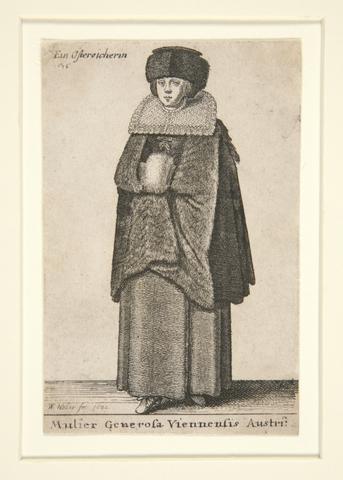 Wenceslaus Hollar, Woman from Vienna, 1642