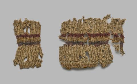 Unknown, Textile, two fragments of knitting, ca. 323 B.C.–A.D. 256