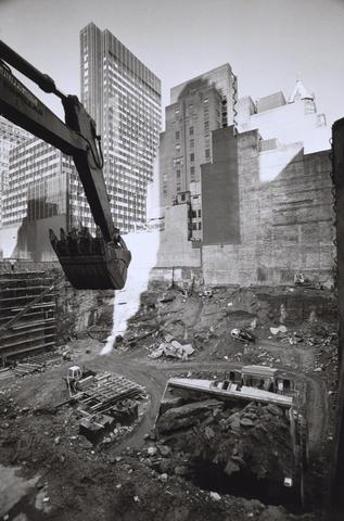 Marvin E. Newman, Fisher Brothers Building Construction Site, from the series Open Spaces, Temporary and Accidental, 1970s