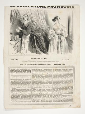 Paul Gavarni, Les médaillons à la mode (Fashionable Lockets), 1839