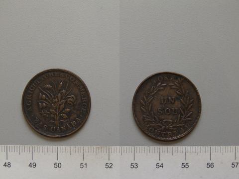 Birmingham Mint, 1 Sous Token from the Bank of Montreal, 1835