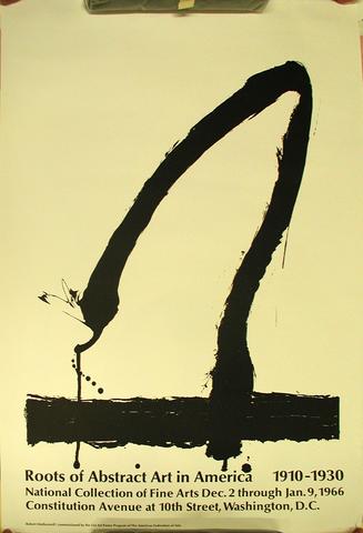 Robert Motherwell, Roots of Abstract Art in America, 1910–1930, National Collection of Fine Arts Dec. 2 through Jan. 9, 1966, Constitution Avenue at 10th Street, Washington, D.C., 1965