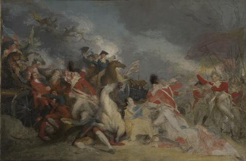 John Trumbull, The Death of General Mercer at the Battle of Princeton, 3 January 1777 (unfinished version), ca. 1786–88