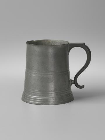 Unknown, Pewter Beer Mug with Glass Bottom, ca. 1900