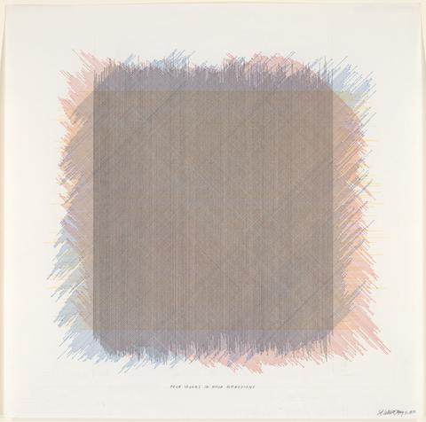Sol LeWitt, Four Colors in Four Directions, 1971