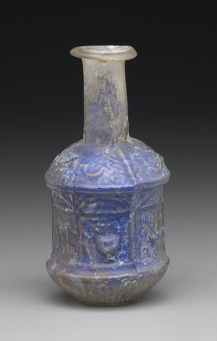 Unknown, Bottle with Plants, Strigils, and Other Motifs, 1st century A.D.
