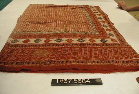Unknown, Block printed cotton cloth,, 19th century