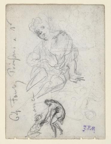 Jean-François Millet, Seated Child and Other Studies, ca. 1845