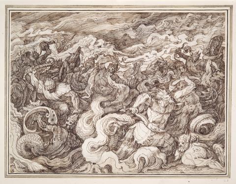 Master of the Egmont Albums, Battle of the Tritons, ca. 1590–95