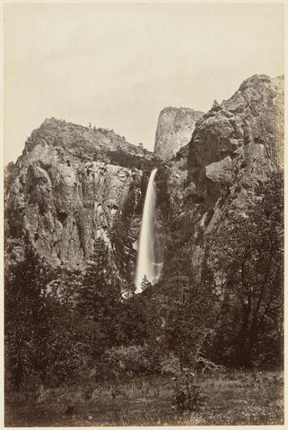 Carleton E. Watkins, Bridal Veil Fall from California Photo Album, ca. 1865–66
