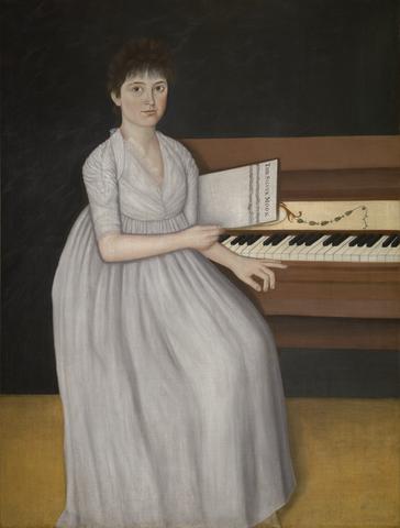 John Brewster, Jr., Portrait of Sarah Prince (1785–1867) (also known as Silver Moon or Girl at the Pianoforte), ca. 1801