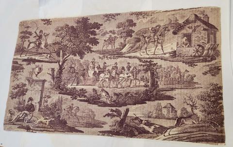 B. V. F., Length of printed linen, ca. 1820
