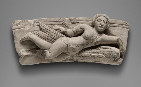 Unknown, Relief depicting a nereid riding on a dolphin, 4th–5th century A.D.