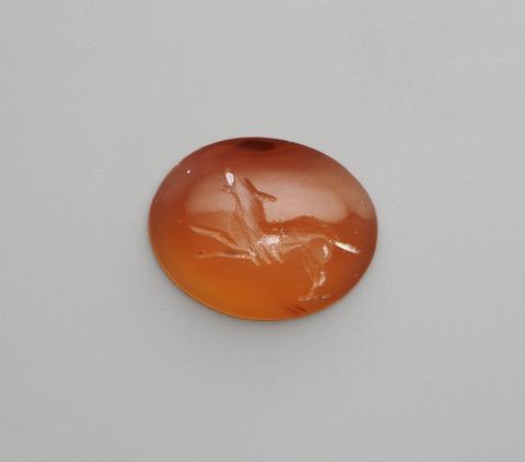 Carved Intaglio Gemstone with a Barking Dog Running Left, 1st–2nd century A.D.