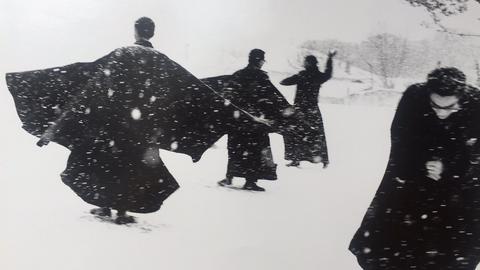 Mario Giacomelli, Seminarians Playing in the Snow, n.d.