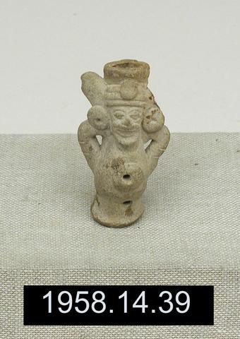 Unknown, Whistle figurine of standing man, mold-made, 1000–1520