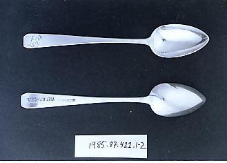 David Hedges, Five teaspoons, ca. 1805