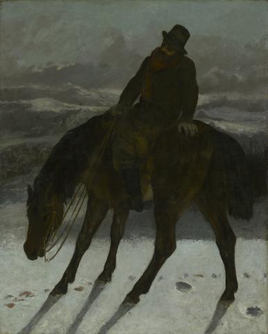 Gustave Courbet, Hunter on Horseback, ca. 1864