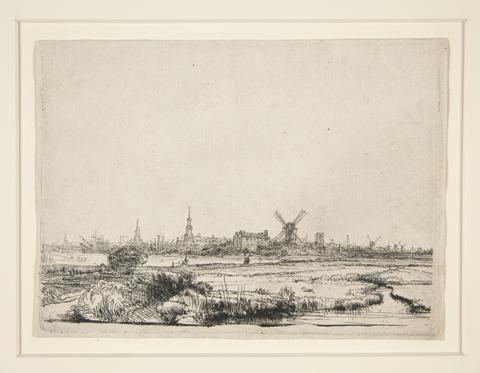 Rembrandt (Rembrandt van Rijn), View of Amsterdam from the Northwest, ca. 1640