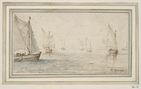 Unknown, Seven Sailboats, n.d.