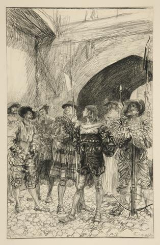 Edwin Austin Abbey, Lucio and Claudio - Act I, Scene iii, Measure for Measure, ca. 1891