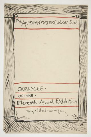 Edwin Austin Abbey, Sketch for cover of the Catalogue of 11th Annual Exhibition of the American Watercolor Society, n.d.