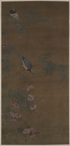 Wu Huan, Birds Among Bamboo and Roses, 18th century
