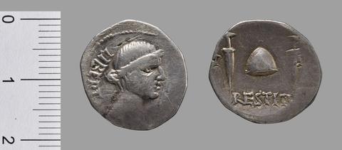 Galba, Emperor of Rome, Denarius of Galba, Emperor of Rome, from Tarraco, A.D. 68–69