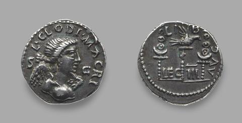 L. Clodius Macer, Denarius of L. Clodius Macer from Carthage, A.D. 68