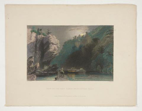 James Tibbetts Willmore, View on the Erie Canal Near Little Falls, illustration for Nathaniel Parker Willis's book American Scenery, 1838