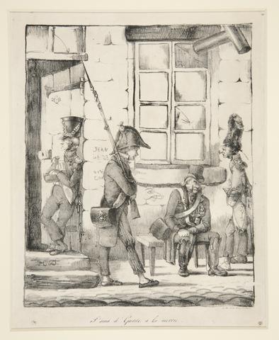 Honoré Daumier, J'suis d'Garde à la merrie (I Am On Guard at the Town Hall), September 13, 1822