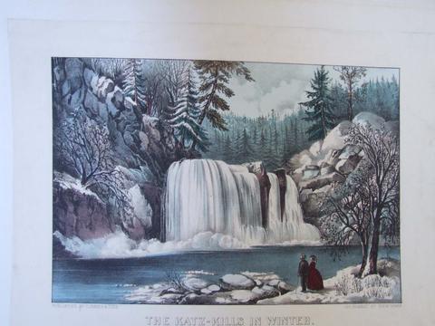 Currier & Ives, The Katz-Kills in Winter./Bastion Falls., n.d.