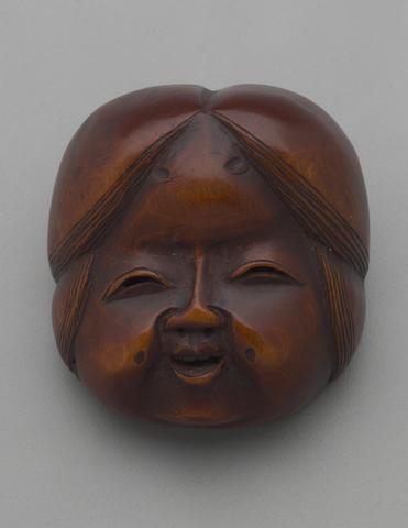 Unknown, Wooden mask of Otafuku, Probably 19th century
